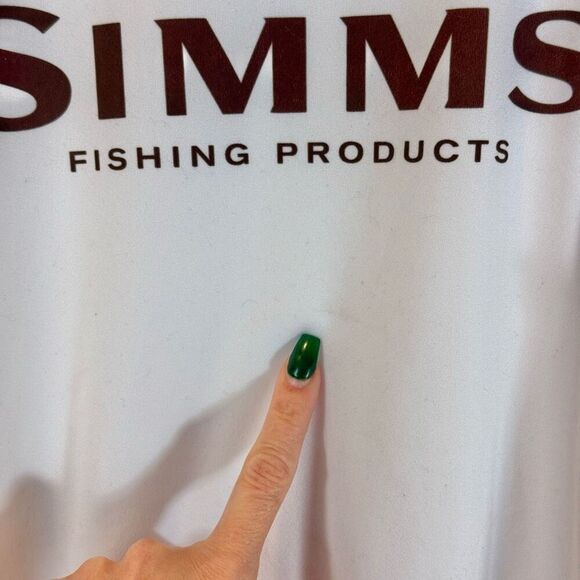 Simms Fly Fishing UPF 50+ Trout Tech White Tee T-Shirt Men’s XXL - Picture 4 of 9